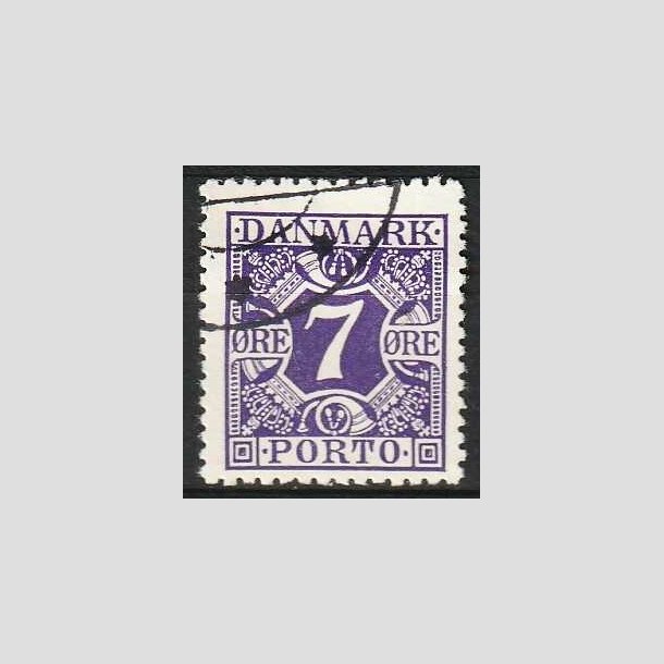 FRIM�RKER DANMARK | 1930 - AFA 21 - 7 �re violet - Stemplet