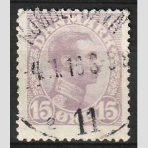 FRIM�RKER DANMARK | 1913 - AFA 70a - Chr. X 15 �re matlilla - Stemplet