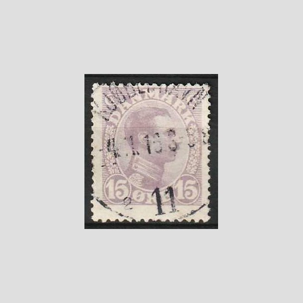FRIM�RKER DANMARK | 1913 - AFA 70a - Chr. X 15 �re matlilla - Stemplet