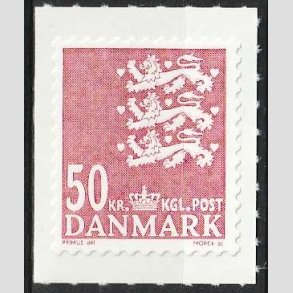 FRIM�RKER DANMARK | 2010 - AFA 824E - Lille Rigsv�ben - 50,00 Kr. r�d - Postfrisk