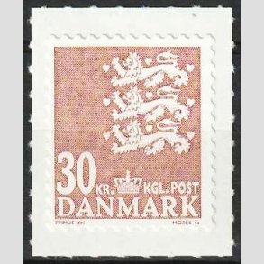 FRIM�RKER DANMARK | 2010 - AFA 1612E - Lille Rigsv�ben - 30,00 Kr. brunr�d - Postfrisk