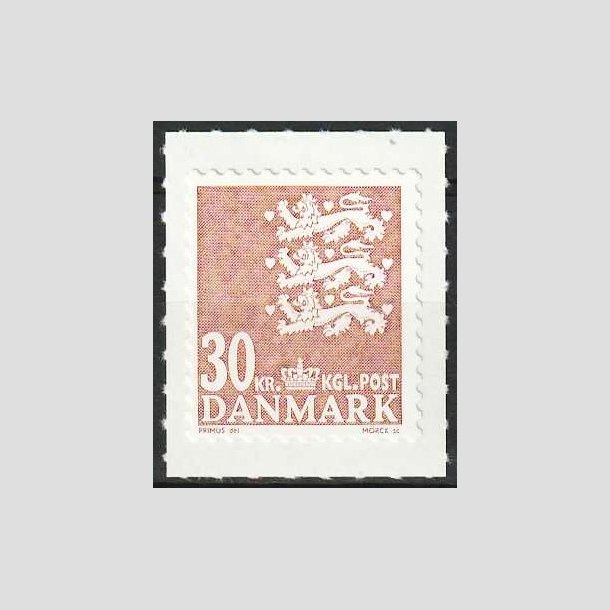 FRIM�RKER DANMARK | 2010 - AFA 1612E - Lille Rigsv�ben - 30,00 Kr. brunr�d - Postfrisk