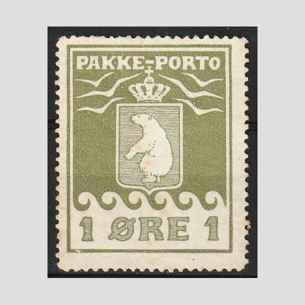 FRIM�RKER GR�NLAND | 1905 - AFA 1 - PAKKEPORTO - 1 �re olivengr�n - Ubrugt (LIML�S)