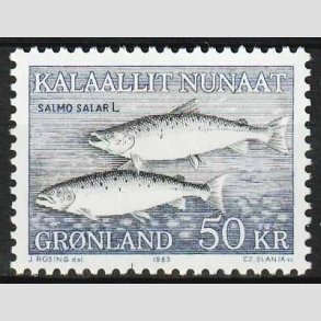 FRIM�RKER GR�NLAND | 1983 - AFA 140 - Sk�llaks - 50,00 kr. flerfarvet - Pragt Stemplet