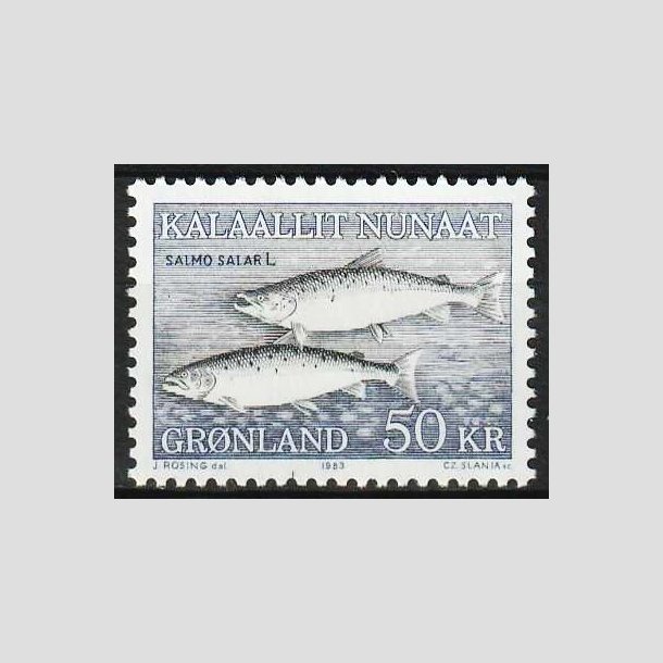 FRIM�RKER GR�NLAND | 1983 - AFA 140 - Sk�llaks - 50,00 kr. flerfarvet - Pragt Stemplet