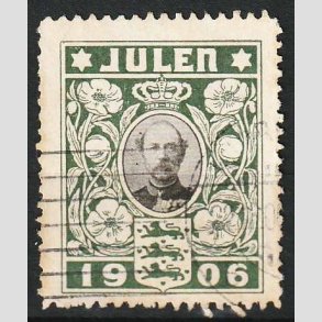 JULEM�RKER DANMARK | 1906 - Kong Christian IX - Stemplet