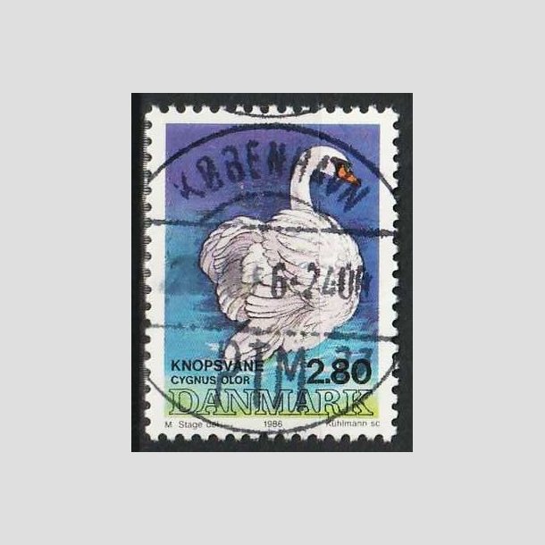 FRIM�RKER DANMARK | 1986 - AFA 866 - Danske fugle - 2,80 Kr. flerfarvet - Pragt Stemplet