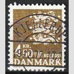 FRIM�RKER DANMARK | 1972 - AFA 530 - Rigsv�ben 4,50 Kr. olivenbrun - Lux Stemplet Kjellerup