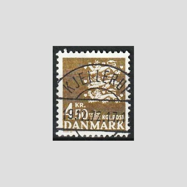 FRIM�RKER DANMARK | 1972 - AFA 530 - Rigsv�ben 4,50 Kr. olivenbrun - Lux Stemplet Kjellerup
