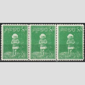 JULEM�RKER DANMARK | 1915 - Lille pige i 3-stribe - Postfrisk