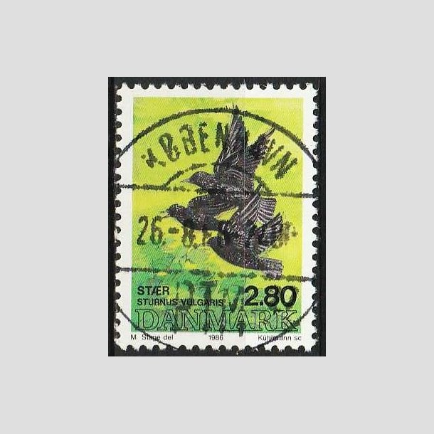 FRIM�RKER DANMARK | 1986 - AFA 865 - Danske fugle - 2,80 Kr. flerfarvet - Pragt Stemplet