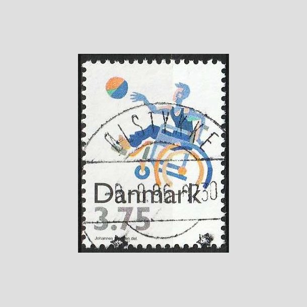 FRIM�RKER DANMARK | 1996 - AFA 1111 - Sport - 3,75 Kr. flerfarvet - Pragt Stemplet �lstykke