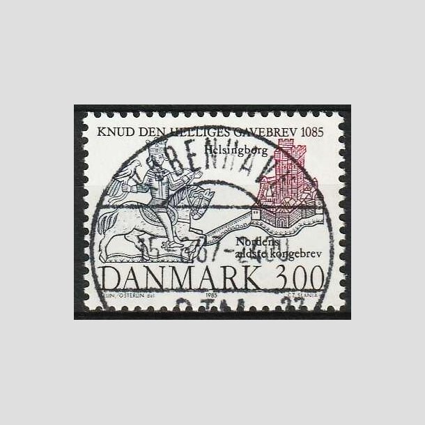 FRIM�RKER DANMARK | 1985 - AFA 835 - Domkirken i Lund - 3,00 Kr. m�rkbl�/lilla - Lux Stemplet
