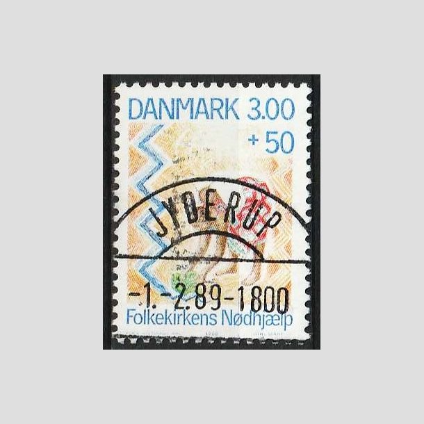 FRIM�RKER DANMARK | 1988 - AFA 907 - Folkekirkens N�dhj�lp - 3,00 Kr. + 50 �re - Lux Stemplet 