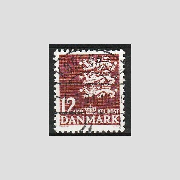 FRIM�RKER DANMARK | 1981 - AFA 724 - Rigsv�ben 12 Kr. r�dbrun - Lux Stemplet