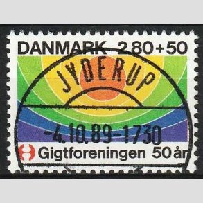 FRIM�RKER DANMARK | 1986 - AFA 855 - Gigtforeningen 50 �r - 2,80 Kr. + 50 �re flerfarvet - Lux Stemplet