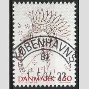 FRIM�RKER DANMARK | 1992 - AFA 1011 - Nordia 94 - 3,50 Kr. brun/r�d/gr� - Pragt Stemplet 