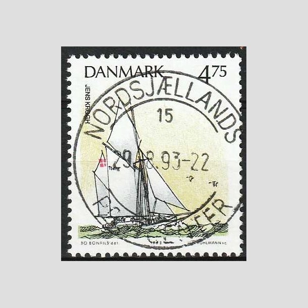 FRIM�RKER DANMARK | 1993 - AFA 1046 - Sejlskibe - 4,75 Kr. flerfarvet - Pragt Stemplet 