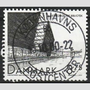 FRIM�RKER DANMARK | 1999 - AFA 1221 - Det Kongelige Bibliotek - 8,75 Kr. sort - Pragt Stemplet