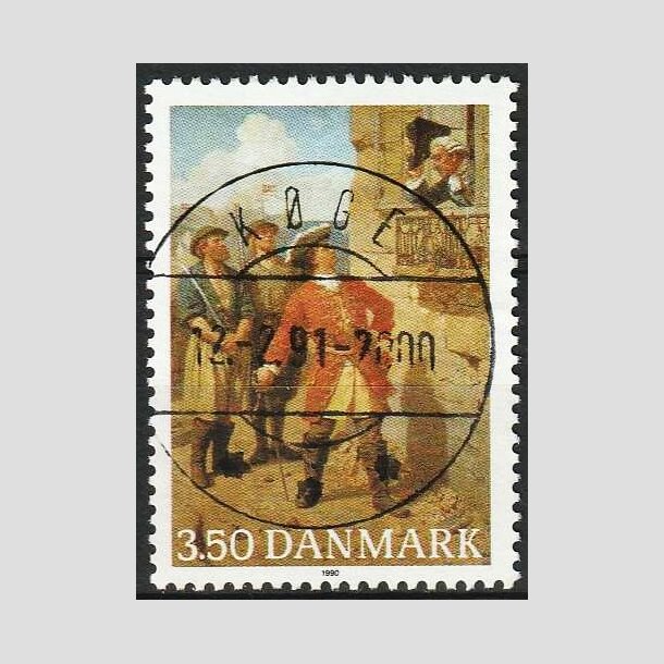 FRIM�RKER DANMARK | 1990 - AFA 978 - Tordenskiold 300 �ret - 3,50 Kr. flerfarvet - Pragt Stemplet K�ge