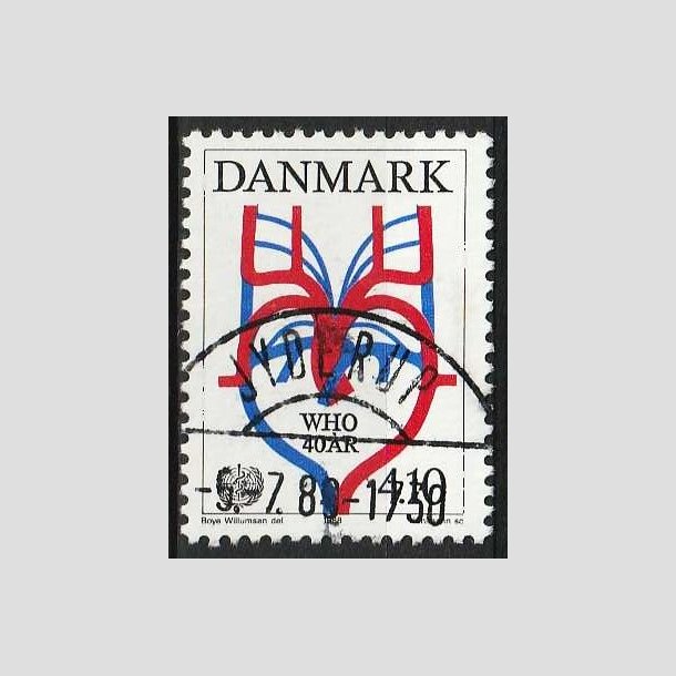 FRIM�RKER DANMARK | 1988 - AFA 909 - WHO 40 �r - 4,10 Kr. flerfarvet - Lux Stemplet Jyderup