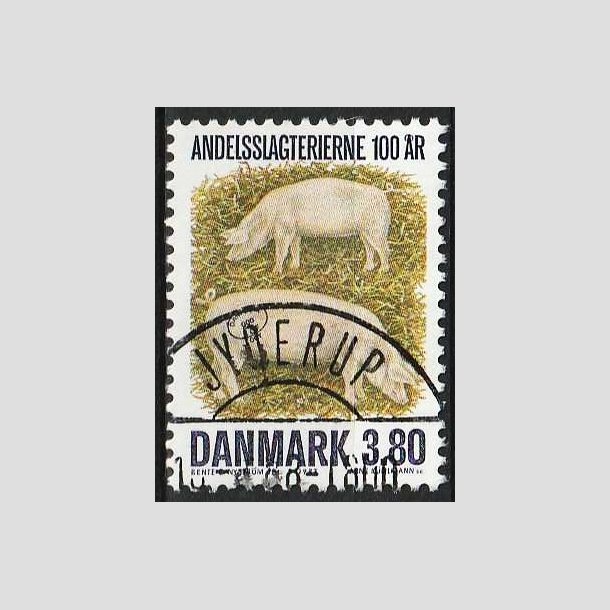 FRIM�RKER DANMARK | 1987 - AFA 886 - Danske Andelsslagterier 100 �r - 3,80 Kr. - Pragt Stemplet