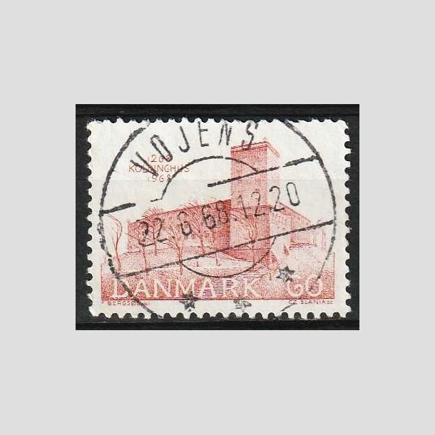 FRIM�RKER DANMARK | 1968 - AFA 471 - Koldinghus slot 700 �r - 60 �re r�d - Lux Stemplet Vojens 