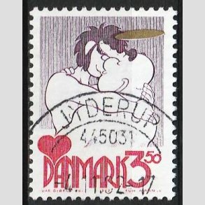 FRIM�RKER DANMARK | 1992 - AFA 1028 - Danske tegneseriefigurer - 3,50 Kr. r�d/gul - Pragt Stemplet