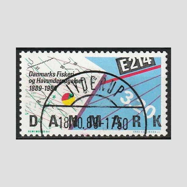 FRIM�RKER DANMARK | 1989 - AFA 944 - Fiskeri- og havunders�gelser 100 �r - 3,20 Kr. - Pragt Stemplet