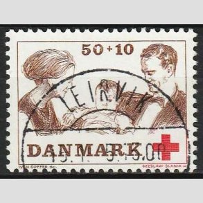 FRIM�RKER DANMARK | 1969 - AFA 491 - Dansk R�de Kors - 50 + 10 �re - Lux Stemplet F�r�erne