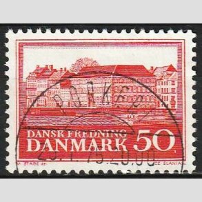 FRIM�RKER DANMARK | 1966 - AFA 445 - Fredningsserie Assistenshuset - 50 �re - Pragt Stemplet F�r�erne