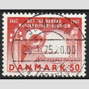 FRIM�RKER DANMARK | 1967 - AFA 452 - Dansk Musikkonservatorium 100 �r - 50 �re - Lux Stemplet F�r�erne