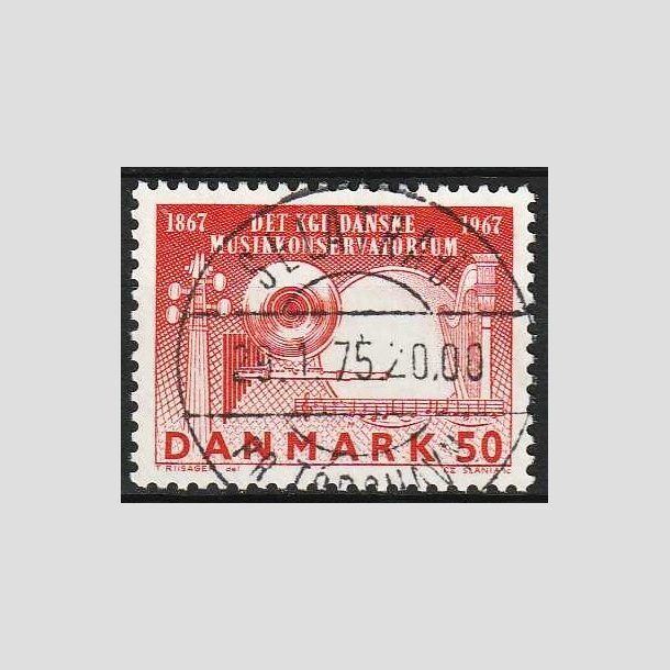 FRIM�RKER DANMARK | 1967 - AFA 452 - Dansk Musikkonservatorium 100 �r - 50 �re - Lux Stemplet F�r�erne