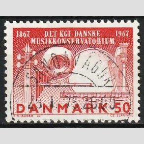 FRIM�RKER DANMARK | 1967 - AFA 452 - Dansk Musikkonservatorium 100 �r - 50 �re - Lux Stemplet F�r�erne
