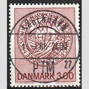 FRIM�RKER DANMARK | 1987 - AFA 893 - Indre mission - 3,00 Kr. brunr�d - Lux Stemplet