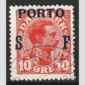 FRIM�RKER DANMARK | 1921 - AFA 8 - 10 �re r�d SF - Stemplet