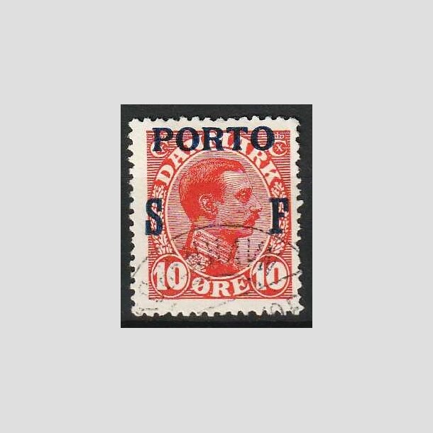 FRIM�RKER DANMARK | 1921 - AFA 8 - 10 �re r�d SF - Stemplet