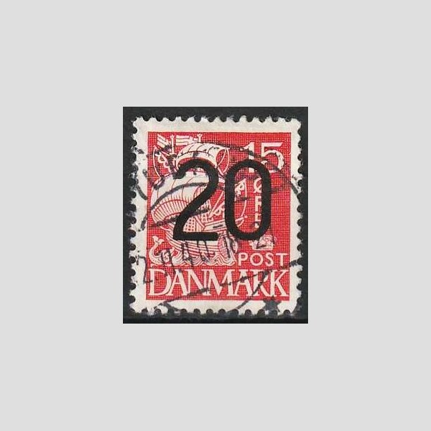 FRIM�RKER DANMARK | 1940 - AFA 264a - 20/15 �re r�d Provisorier - Stemplet
