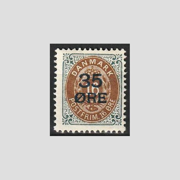 FRIM�RKER DANMARK | 1912 - AFA 60 - 35/16 �res Provisorier gr�/brun - Ubrugt