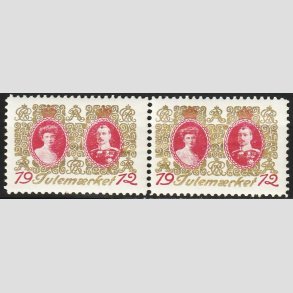 JULEM�RKER DANMARK | 1912 - Chr. X & Alexsandrine - i par - Postfrisk