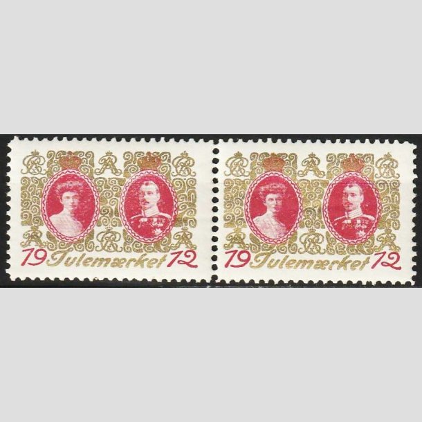 JULEM�RKER DANMARK | 1912 - Chr. X &amp; Alexsandrine - i par - Postfrisk