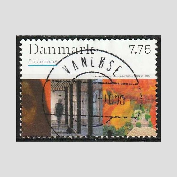 FRIM�RKER DANMARK | 2008 - AFA 1540 - Kunstmuseet Louisiana - 7,75 Kr. - Lux stemplet 