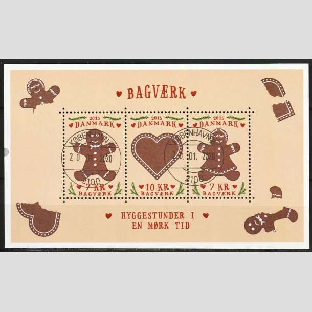 FRIM�RKER DANMARK | 2015 - AFA 1838A - Bagv�rk - Miniark - Lux Stemplet 