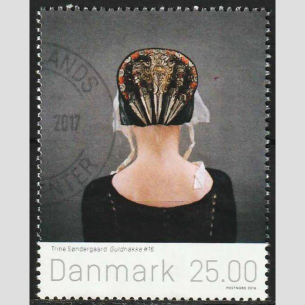 FRIM�RKER DANMARK | 2016 - AFA 1868A - Frim�rkekunst - 25,00 Kr. Guldnakke flerfarvet - Stemplet 