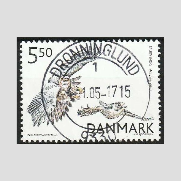 FRIM�RKER DANMARK | 2004 - AFA 1410 - Rovfugle i Danmark - 5,50 Kr. Spurveh�g - Pragt Stemplet