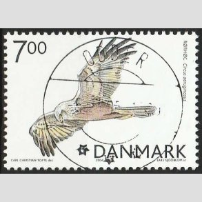 FRIM�RKER DANMARK | 2004 - AFA 1412 - Rovfugle i Danmark - 7,00 Kr. R�rh�g - Pragt Stemplet Odder