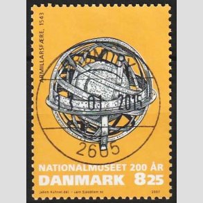 FRIM�RKER DANMARK | 2007 - AFA 1503 - Nationalmuseet 200 �r - 8,25 Kr. flerfarvet - Lux Stemplet