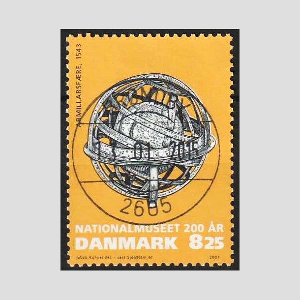 FRIM�RKER DANMARK | 2007 - AFA 1503 - Nationalmuseet 200 �r - 8,25 Kr. flerfarvet - Lux Stemplet