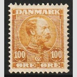FRIM�RKER DANMARK | 1904-05 - AFA 51 - Chr. IX 100 �re gulbrun - Ubrugt