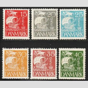 FRIM�RKER DANMARK | 1927 - AFA 169-74 - Karavel - Komplet s�t - Ubrugt